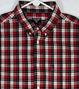 Camicia uomo Ralph Lauren Jeans Co abbottonata rossa a quadri a quadri taglia 2XT alta - Foto 1 di 7