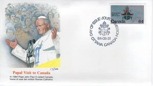 PAPAL VISIT TO CANADA,   1984  FDC16270 - Picture 1 of 1