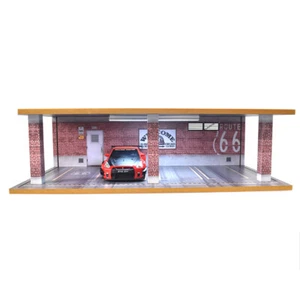 Car Display Case Storage Garage 4 Parking Scene With Light for 1:24 car model - Picture 1 of 2