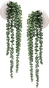 Artificial Succulents Hanging Plants, Faux String of Pearls Plants for Home Offi - Picture 1 of 7