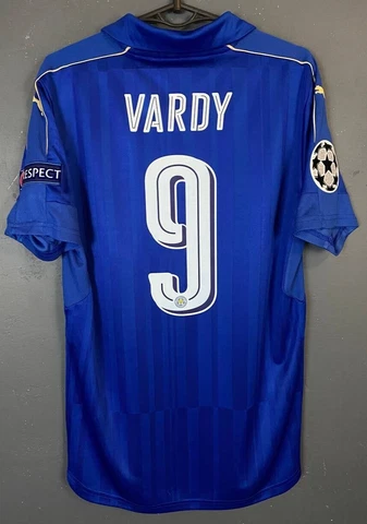 MEN'S FC LEICESTER CITY 2016/2017 UEFA VARDY FOOTBALL SOCCER SHIRT JERSEY SIZE S Cover