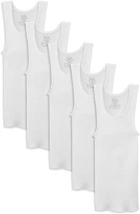 Fruit of the Loom Boys' White Cotton Tank Top Undershirt - Picture 1 of 9