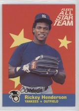 1986 Fleer All Star Team Rickey Henderson #7 HOF