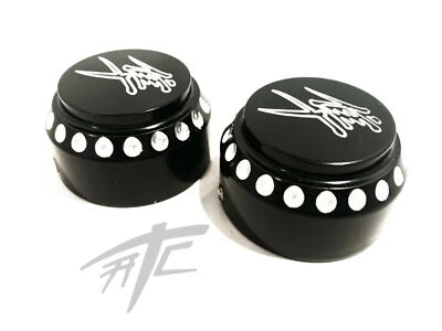 HAYABUSA BLACK CONTRAST DIAMOND CUT KANJI FORK CAPS 2018 SUZUKI HAYABUSA - Image 1 of 4