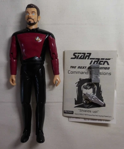 1995 STAR TREK SPACE TALK SERIES Playmates COMMANDER WILLIAM RIKER 7" Figure Cover
