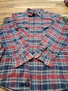 Field Stream Flanellhemd Herren blau & rot kariert Extra Large XL 100% Baumwolle - Bild 1 von 5