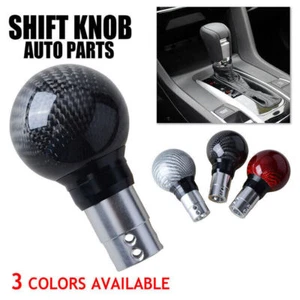 Carbon Fiber Car Automatic Ball Gear Stick Shift Knob Shifter Lever Accessories - Picture 1 of 8