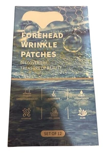 Forehead Wrinkle Patches, 12Pcs with Aloe, Collagen, Vitamin E - New In Box - Picture 1 of 2