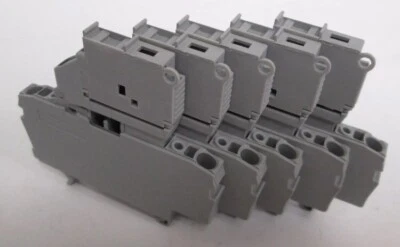 (5) Wago 2002-1611 Terminal Blocks 2-Conductor Fused Disconnect W/ 6A 125V Fuse - Image 1 of 2