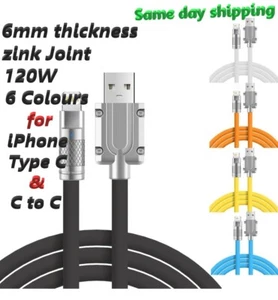 heavy duty Type C Fast Charging Cable for Samsung Fast Charger For iPhone - Picture 1 of 14