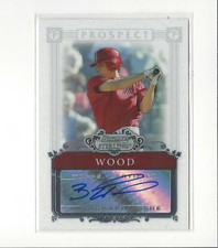 2006 Bowman Sterling Prospects Brandon Wood AUTOGRAPH Angels