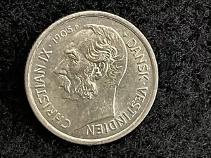 DÄNISCH WESTINDIEN 1905 10 CENT 50 BIT SILBER AUSWAHL BANKFRISCH MIT KRATZER - Bild 1 von 2