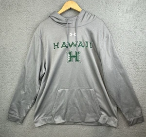 University of Hawaii Rainbow Warriors Hoodie Mens 3XL Gray Under Armour - Picture 1 of 10