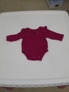 Princess Rose 0-3 Months Maroon Long Sleeved Body Suit - Picture 1 of 3
