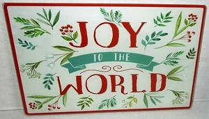 CHRISTMAS Glass Cutting Board 7 3/4" X 11 3/4" JOY TO THE WORLD - Bild 1 von 1