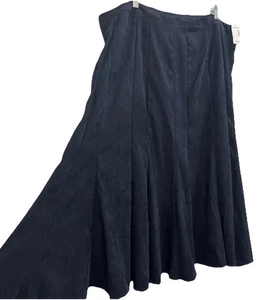 Roz & Ali Skirt Women's Size 16 Swing Panels Zipper Blue Tea Maxi Length NEW - Picture 1 of 8