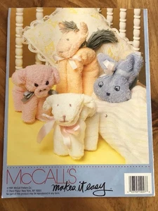 Toys from Towels Fabric Craft McCall's Creates 1991 Patterns Booklet 14047 - Picture 1 of 3