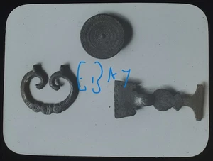 Photo MITCHAM SURREY SAXON CEMETERY NO15 C1920 Magic Lantern Slide ARCHAEOLOGY - Picture 1 of 5
