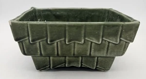 Vintage Mid Century Cookson Pottery Avocado Green Rectangular Planter #2807 - Picture 1 of 11