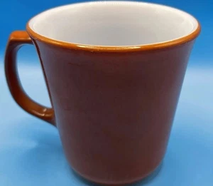 Vintage 70er Pyrex gebranntes Orange Mikrowelle D-Griff verfügbar Hergestellt in den USA Kaffeetasse - Bild 1 von 24
