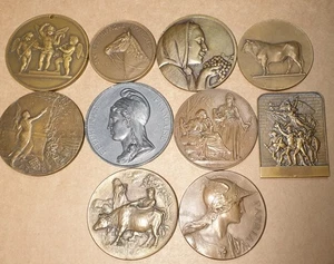 Empieza a coleccionar medallas de arte antiguas francesas colección x 10   - Imagen 1 de 2