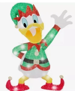 Disney 2.5 Pies PATO DONALD Decoración de Patio de Navidad con Luces LED NUEVO - Imagen 1 de 6