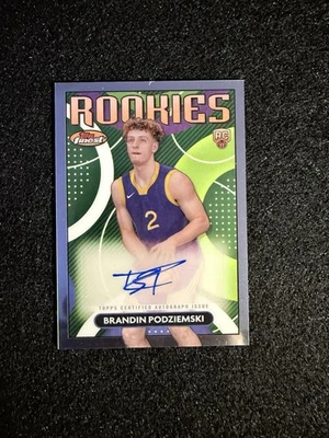 2023-24 Topps Finest - Rookie Finest Autographs Brandin Podziemski #RFA-BP Auto - Image 1 of 2