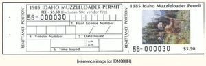 D2K Idaho Muzzle-Loading 1985 $5.50 with info tab - Picture 1 of 1