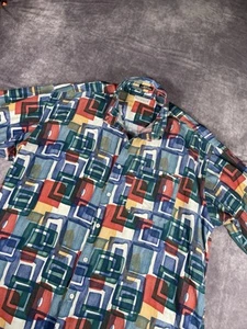 Norm Thompson Shirt Mens XXL Colorful Geometric Pattern Short Sleeve VTG - Picture 1 of 7