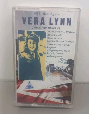 We'll Meet Again By Vera Lynne- 24 War Time Memories Cassette Tape 1989 - Image 1 of 3