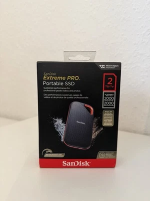 SanDisk Extreme PRO V2 2TB USB-C Tragbare Externe SSD (SDSSDE81-2T00-G25) - Bild 1 von 4