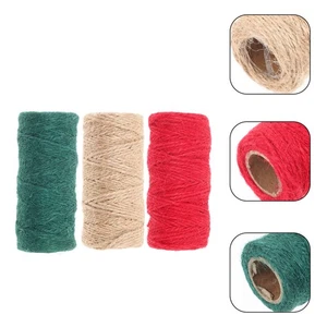3 Rollos Decoración Navidad Cuerda Yute Natural Cordel Jardín Resistente Exterior - Imagen 1 de 12