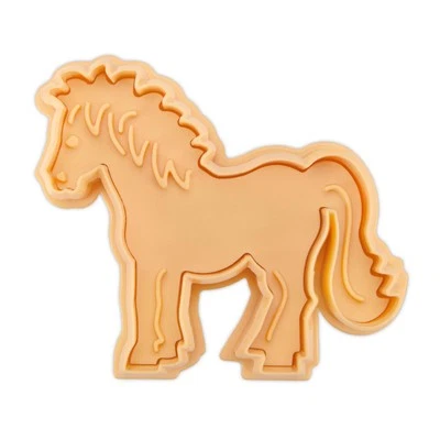 Städter Präge-Ausstecher Pferd Keksausstecher Ausstechform Kunststoff Beige 8 cm - Bild 1 von 4
