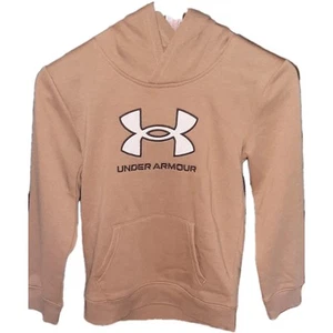 Under Armour NWT Boys Size 7 Long Sleeve Hoodie Camel Color - Picture 1 of 7