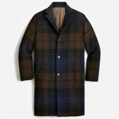 NEW J.Crew Ludlow Magee Irish Wool Raglan Sleeve Top Coat 36 Quilted Primaloft - Image 1 of 4