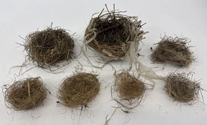 Verlassene Vogelnester MN Farmen 7 Miniaturen viele Größen Gras Heu Kunststoff - Bild 1 von 24