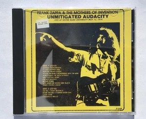 Frank Zappa & The Mothers Of Invention – Unmitigated Audacity CD☆NEAR MINT DISC☆ - Imagen 1 de 4