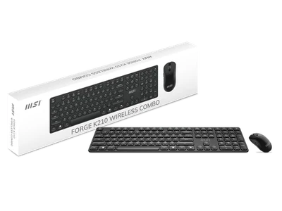 MSI Forge K210 Wireless Keyboard & Mouse Combo - Low Profile, Tactile, up to 120 - Image 1 of 4