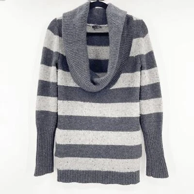 Theory Women's Gray Cowl Neck Long Sleeve Mid Length Pullover Sweater Size 2 - Image 1 of 4