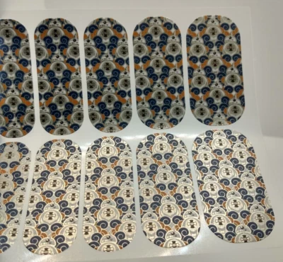 Envoltura de uñas Jamberry Star Wars BB-8 "Leal Astromecánico" robot hoja completa Foto 1 de 2