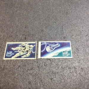 SCOTT #1331-32 Pair Of Singles-  SPACE -MNH-1967-US - Picture 1 of 1