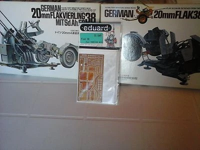 KIT n.3 GERMAN FLAK38 1/35 SCALE TAMIYA MODEL+PHOTOETCHED PARTS EDUARD  - Immagine 1 di 4