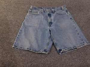 levis 550 shorts 38 mens vintage blue denim y2k 2000 retro light wash - Picture 1 of 11