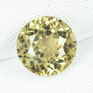 5.62 ct AMAZING RARE LUSTROUS GRAY GREEN NATURAL DIASPORE Round See Vdo ! - Picture 1 of 3