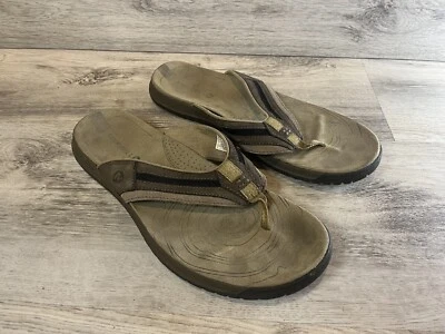 Merrell Sandals Flip Flops Boulder Beige Tan Mens Size 11 Outdoor Slip On - Image 1 of 4