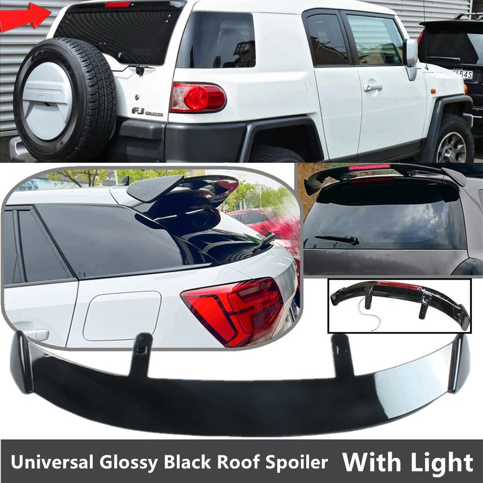 Universal For 07-14 Toyota FJ Cruiser Rear Roof Spoiler Modified Wing W/ Light Foto 1 de 4