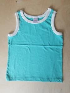 NWOT HANNA ANDERSSON TIDEPOOL GREEN BLUE  RINGER TANK TOP  SHIRT  120 6 7 - Picture 1 of 5