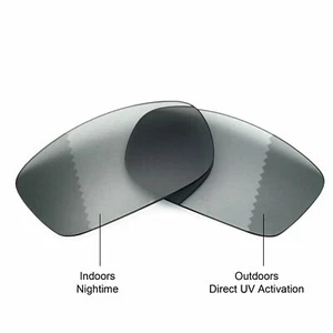 Lentes de repuesto hdhut para Oakley Fives gris transición cuadrada polarizado - Imagen 1 de 8