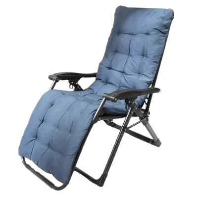 IBUYER Garden Gravity Chair With FREE Cushion and Tray- Sun Lounger