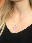 Pink Mother Of Pearl Angel Fairy Necklace Christmas Stocking Filler Birthday